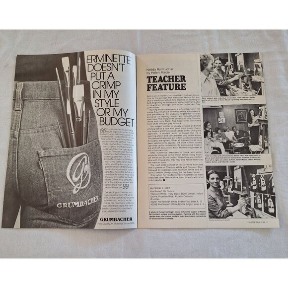 Palette Talk #19 Magazine By Grumbacher 1981 Art Tips & Techniques Vintage - Picture 4 of 4